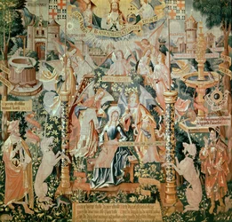 Maria im Tempel, aus Szenen aus dem Leben der Jungfrau, Tapisserie, 1530